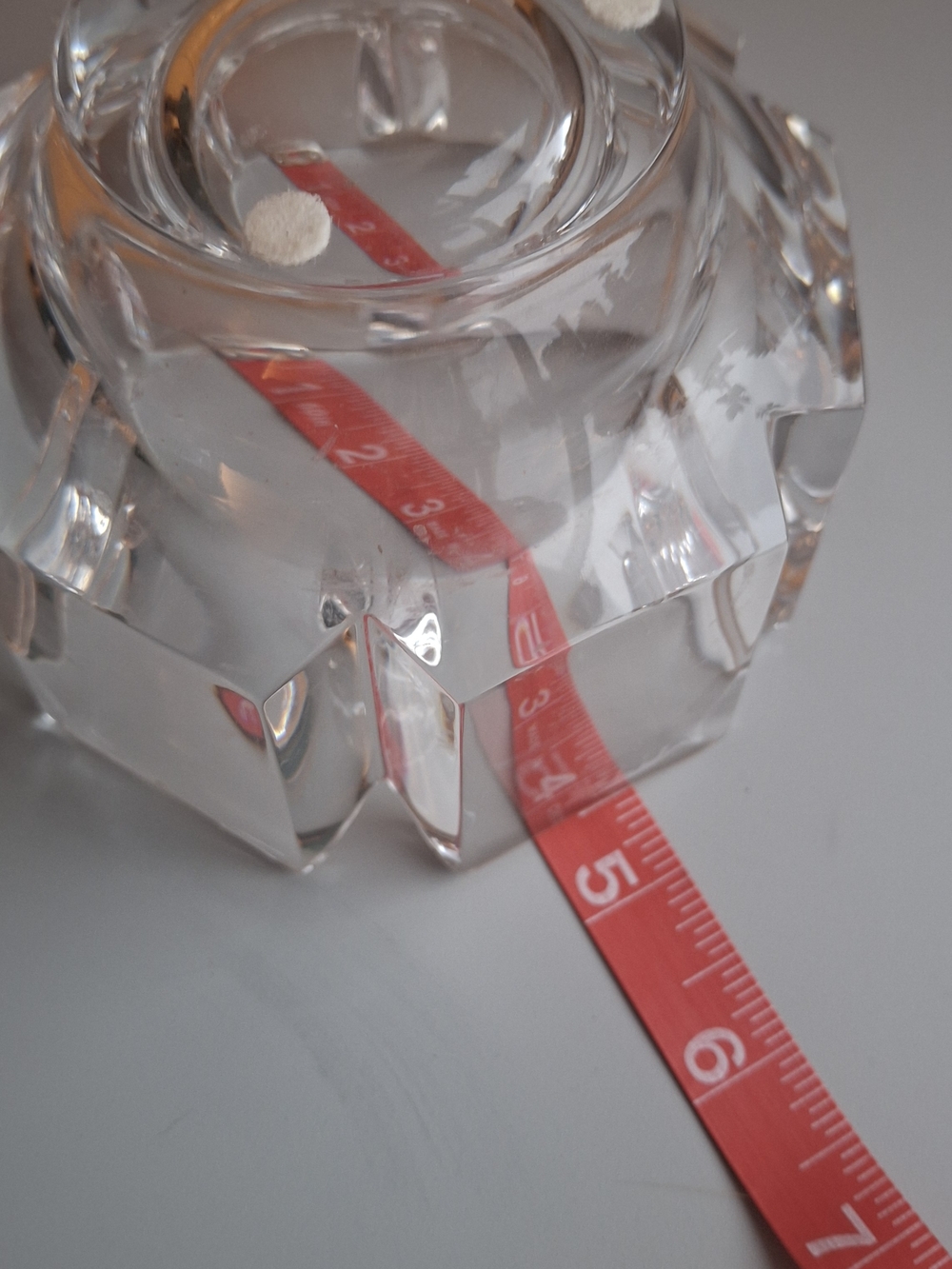 4.5"  Vintage Orrefors Sweden Crystal Bowl Sculpted Glass Candy Dish Home Decor - Picture 7 of 8
